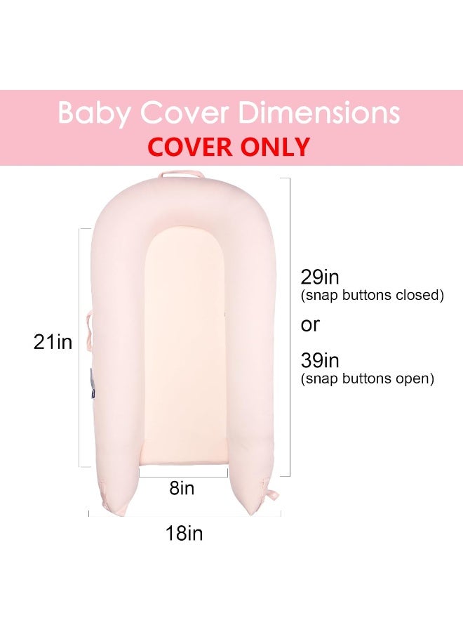 MEXXI Organic Replacement Cover | Premium Quality Spare Cover 100% Organic Cotton | Hypoallergenic | [Fits Dockatot Deluxe + Docks] (Cover Only) (Baby Pink) - Image 2